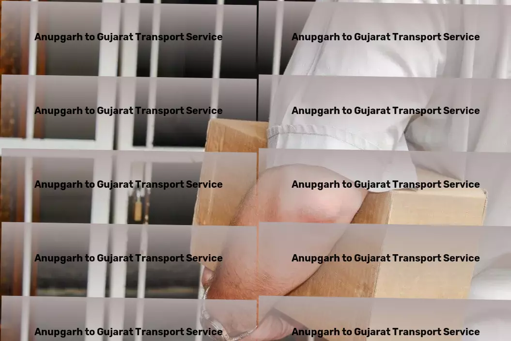 Anupgarh to Gujarat Transport Specialized courier solutions