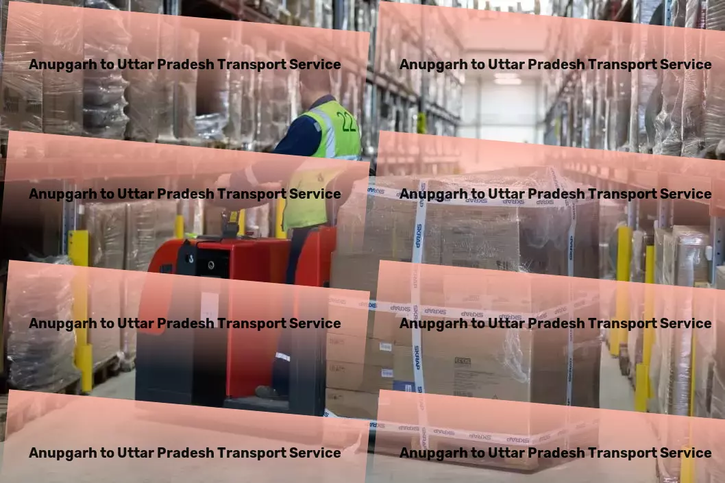 Anupgarh to Uttar Pradesh Transport Cargo forwarding services